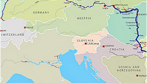 Danube River Europe Map Danube Map Danube River byzantine Roman and Medieval