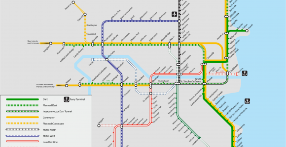 Dart Map Ireland Dart Rail Map Interactive World Map with Countries