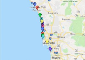 Del Mar California Map San Diego Beaches Map Google My Maps