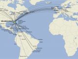 Delta Flights to Europe Map International Service orlando International Aiport Mco