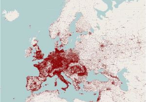 Demographic Map Of Europe Population Density Map Of Europe Casami