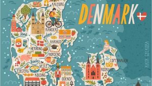 Denmark On Map Of Europe Denmark Map Denmark In 2019 Denmark Map Travel