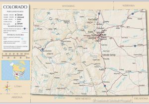 Denver City Texas Map Colorado Map with Counties and Cities Secretmuseum
