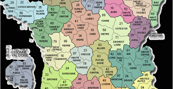 Department Map Of France with Numbers Map Of France Departments France Map with Departments and Regions