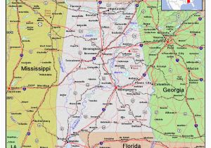 Detailed Map Of Alabama Detailed Map Of Alabama State with Relief Alabama State Usa