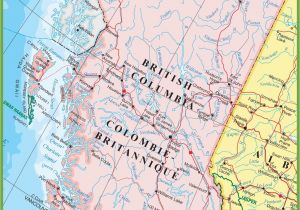 Detailed Map Of British Columbia Canada Large Detailed Map Of British Columbia with Cities and towns