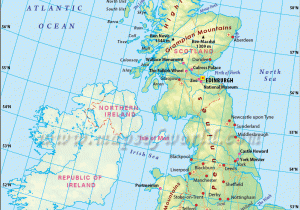 Detailed Map Of England and Wales Britain Map Highlights the Part Of Uk Covers the England