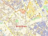 Detailed Map Of England Cities aston Map Birmingham England Extra Detailed City Plan Illustrator