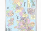 Detailed Map Of England Counties Uk Counties Large Wall Map for Business Laminated