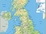 Detailed Map Of England Counties United Kingdom Uk Road Wall Map Clearly Shows Motorways