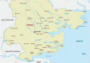 Detailed Map Of Essex England Vector Map County Essex Stock Photos Vector Map County
