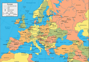 Detailed Map Of Europe with Cities Europe Map and Satellite Image