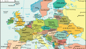 Detailed Map Of Europe with Cities Europe Map and Satellite Image