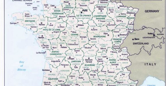 Detailed Map Of France with Cities Map Of France Departments Regions Cities France Map