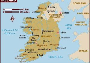 Detailed Map Of Ireland with towns Map Of Ireland