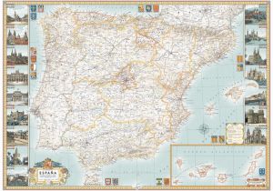 Detailed Map Of Mallorca Spain Mike Hall Maps Illustration