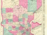 Detailed Map Of Minnesota 1852 Mitchell Minnesota Territory Map before north or south Dakota