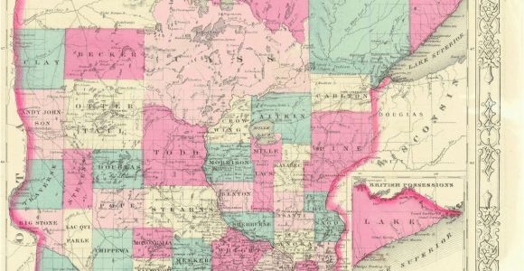 Detailed Map Of Minnesota 1852 Mitchell Minnesota Territory Map before north or south Dakota