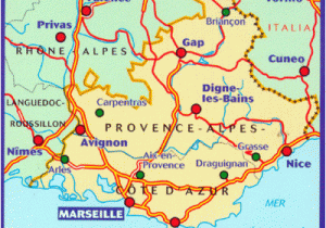 Detailed Map Of Provence France 23 Rigorous Road Map Cote D Azur