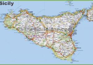 Detailed Map Of Sicily Italy Map Of Sicily Italy D1softball Net