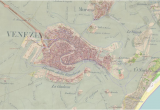 Detailed Map Of Venice Italy Second Military Survey and Open Street Map Of Venice Italy with 50