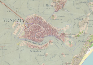 Detailed Map Of Venice Italy Second Military Survey and Open Street Map Of Venice Italy with 50