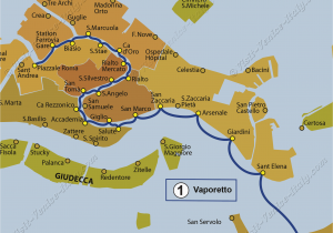 Detailed Map Of Venice Italy Transport Vaporetto Waterbus Bus Lines Maps Venice Italy