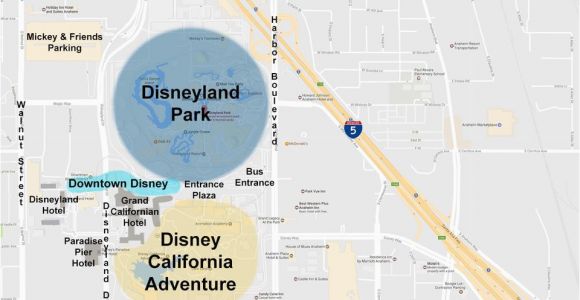 Disney Land California Map Maps Of the Disneyland Resort