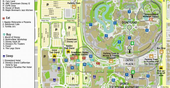 Disneyland and California Adventure Map California Adventure Land Map Reference Map Od Disneyland