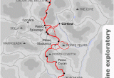 Dolomiti Italy Map Map Showing the Route Of Alpine Exploratory S Alta Via 1 Walking