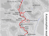 Dolomiti Italy Map Map Showing the Route Of Alpine Exploratory S Alta Via 1 Walking