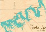 Douglas Lake Tennessee Map Douglas Lake Etsy