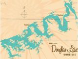 Douglas Lake Tennessee Map Douglas Lake Etsy