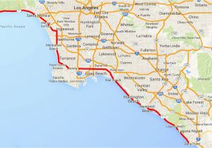 Downey California Map Map to Los Angeles California Driving the Pacific Coast Highway In
