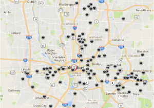 Downtown Columbus Ohio Map Here is A Map Of All Homicides that Happened In 2016 source In