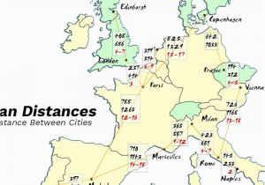 Driving Map Of France with Distances European Driving Distances and City Map