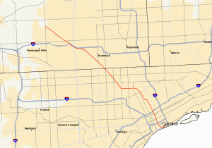 Driving Map Of Michigan M 10 Michigan Highway Wikipedia