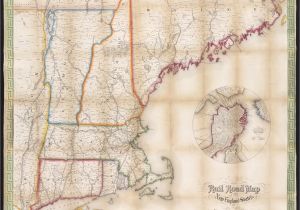 Driving Map Of New England File Telegraph and Rail Road Map Of the New England States