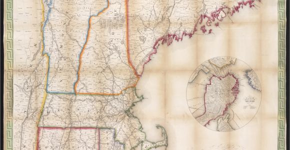 Driving Map Of New England File Telegraph and Rail Road Map Of the New England States