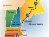 Driving Map Of New England Greater Portland Maine Cvb New England Map New England