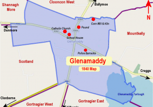 Dunmore Ireland Map Glenamaddy townland