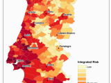 Earthquake Map Live Europe Map Of Integrated Risk for Portugal Counties Download