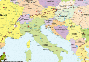 Easy to Read Map Of Europe E4