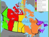 Edmonton Canada Time Zone Map Map Of Canadian Time Zones and Travel Information Download Free