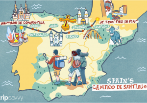 El Camino Map Spain Spain S Camino De Santiago How Long the Trip Takes