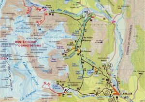 El Colorado Trail Map Fitz Roy Map with Hiking Trails Argentina Pinterest Hiking