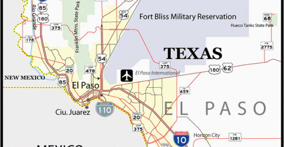 El Paso Texas On A Map El Paso Map Texas Business Ideas 2013