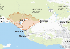 El Segundo California Map Maps Show Thomas Fire is Larger Than Many U S Cities Los Angeles