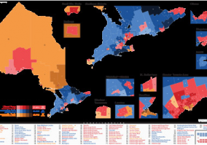 Electoral Map Of Canada 2011 Ontario General Election Wikipedia