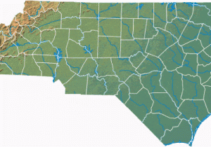 Elevation Map north Carolina Map Of north Carolina